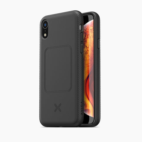 iPhone XR phone case magnetic slim compatible with wireless charging iphone xr case with magnetic back black