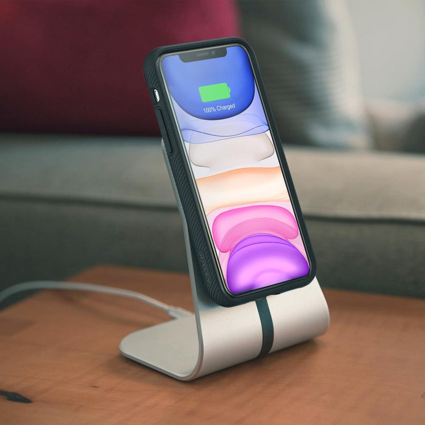 fast up to 12 W wireless charging stand for iPhone, Pixel, Samsung phones