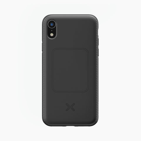 Magnetic iPhone XR slim thin shell case cover black